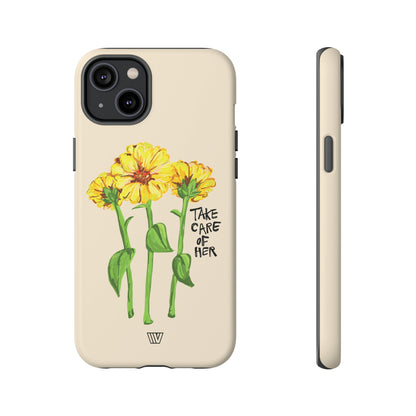 TAKE CARE OF HER | TROVVVE X EARTH FORMATIONS Tough Phone Case