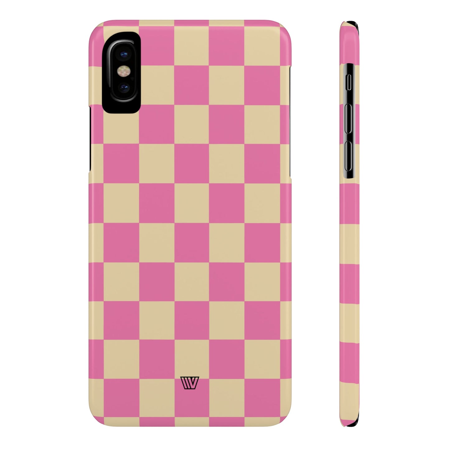 PINK TAN CHECKERBOARD | Slim iPhone Case