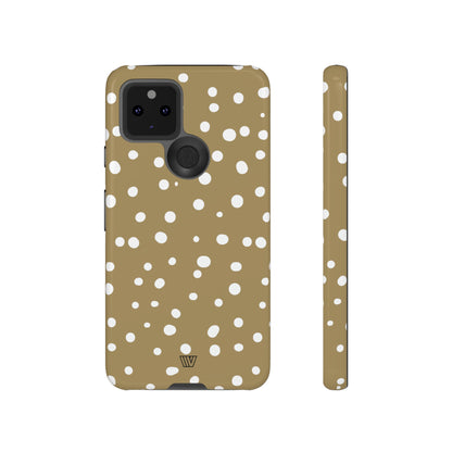 DARK BEIGE DOTS | Tough Phone Case