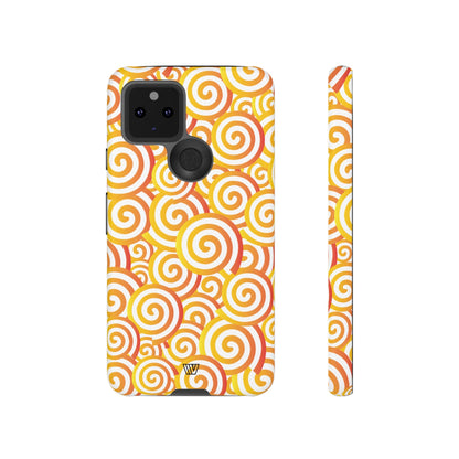 ABSTRACT SPIRAL ORANGE | Tough Phone Case