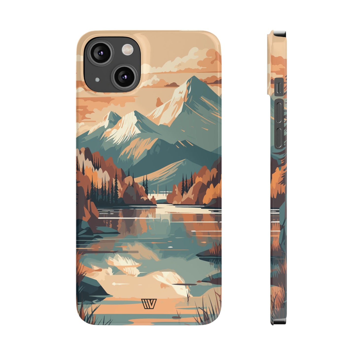 FALL MOUNTAIN RIVER LANDSCAPE | Slim iPhone Case