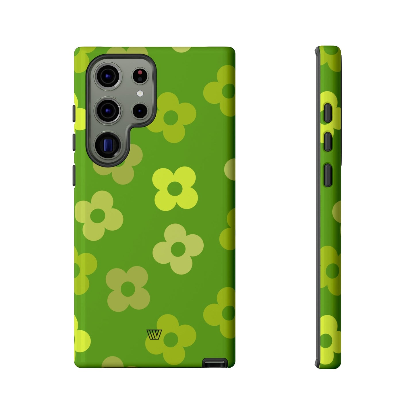 GREEN RETRO FLOWERS | Tough Phone Case