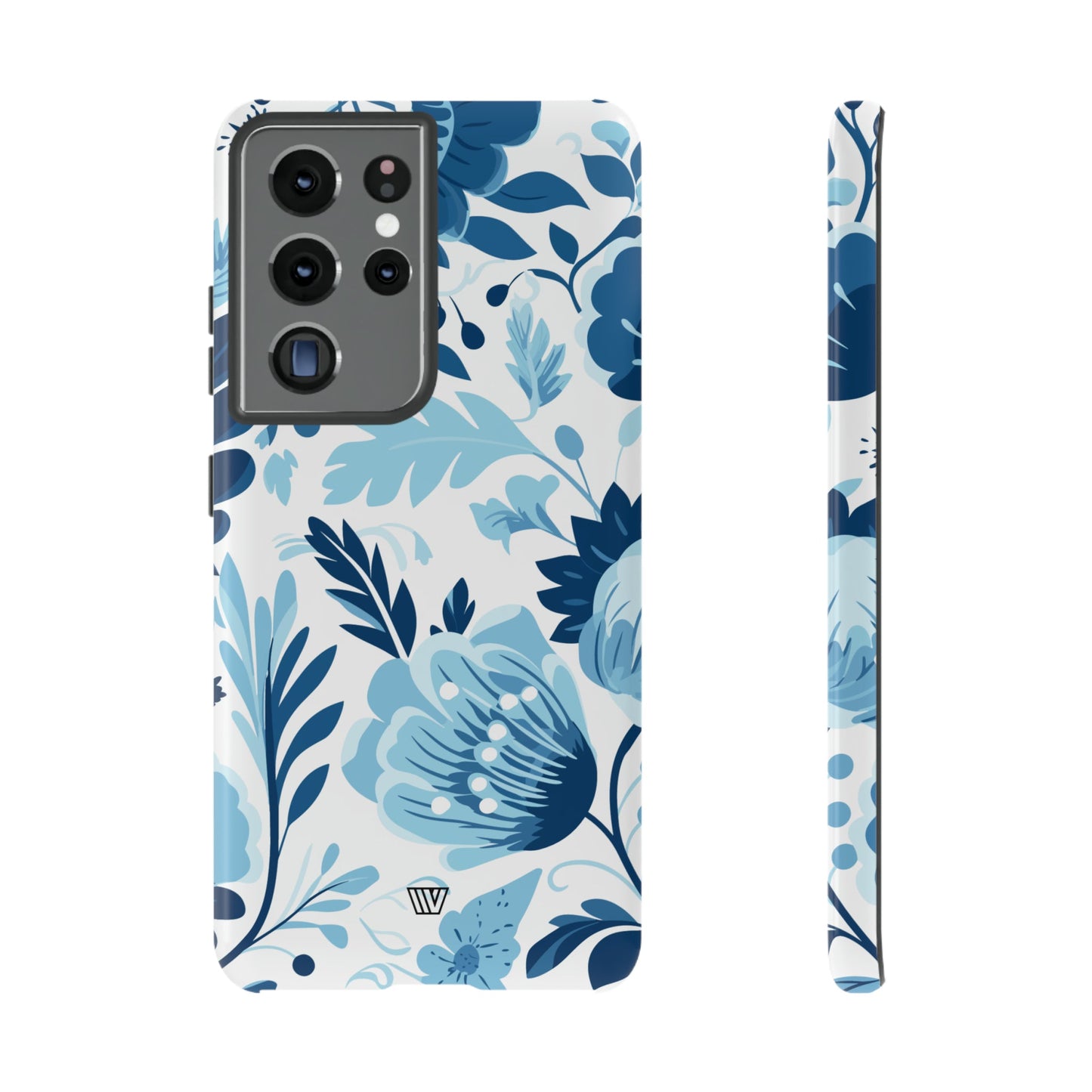 BLUE WHITE FLOWERS | Tough Phone Case