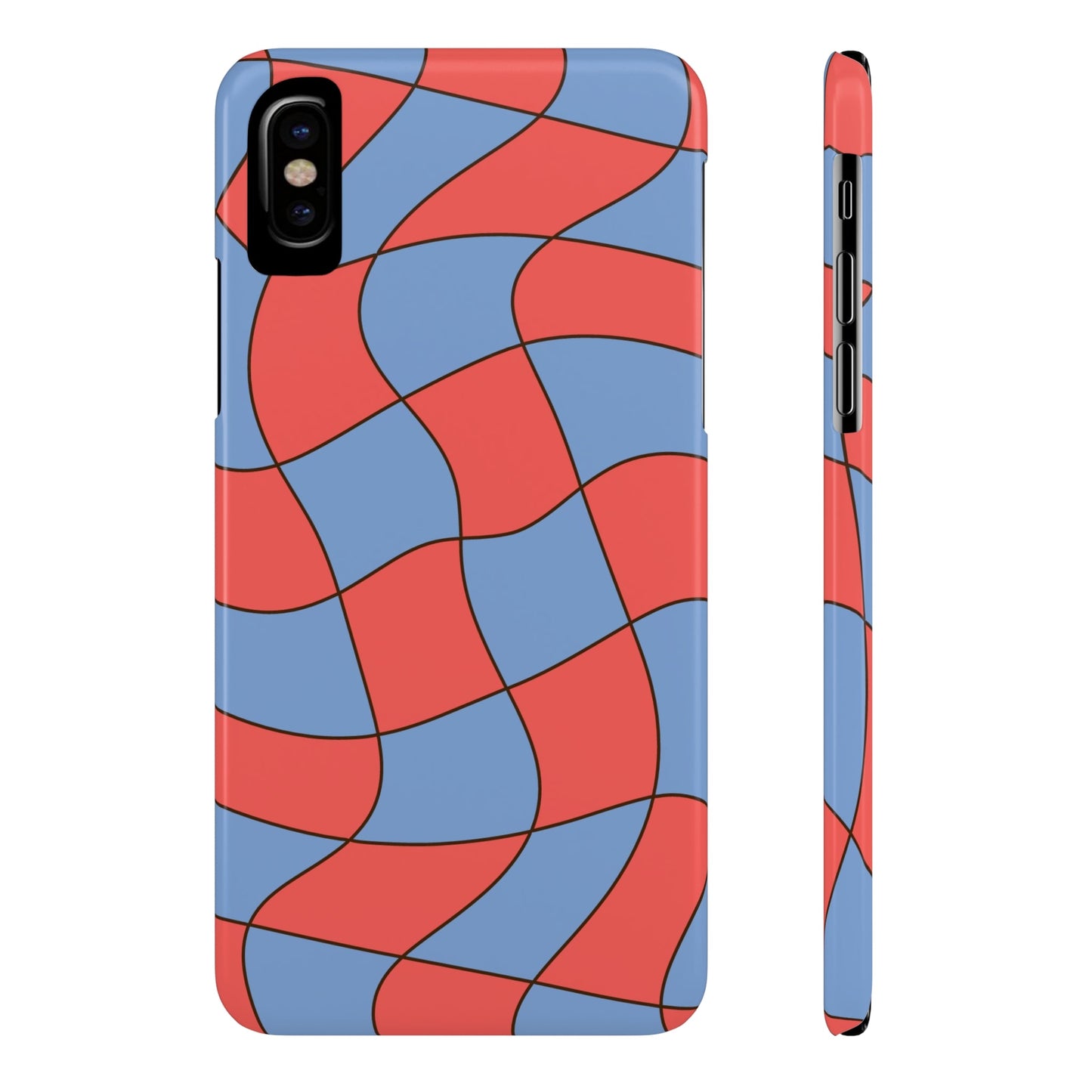 RETRO WAVY CHECKERBOARD  | Slim iPhone Case