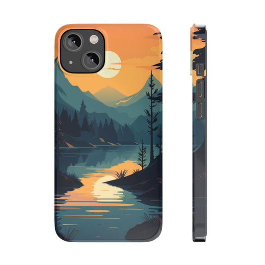 DEEP MOUNTAIN SUNSET | Slim iPhone Case