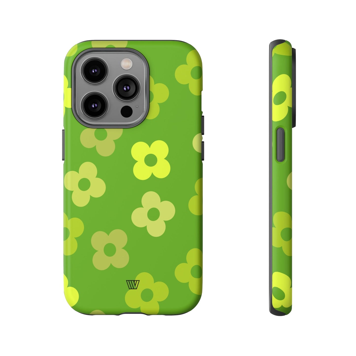 GREEN RETRO FLOWERS | Tough Phone Case