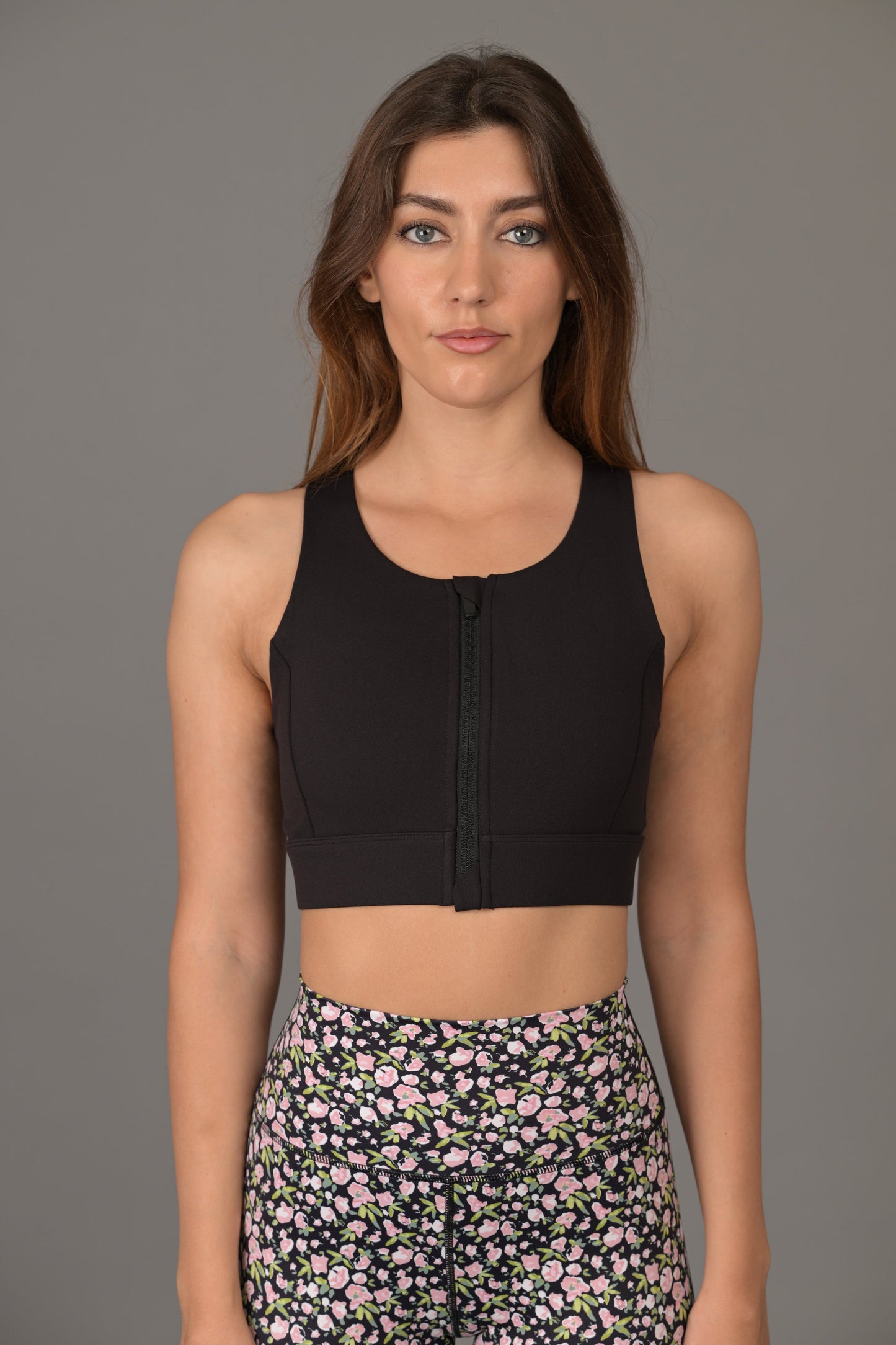 Katelyn Recycled Core Compression Zip Front Bra