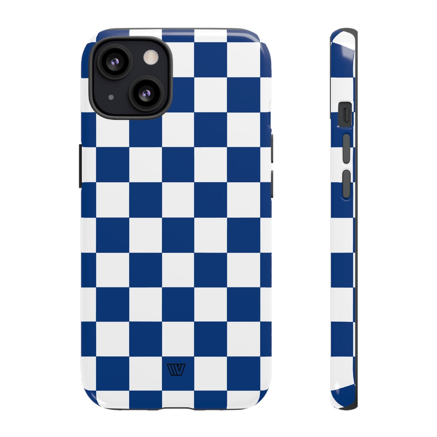 BLUE WHITE CHECKERBOARD | Tough Phone Case