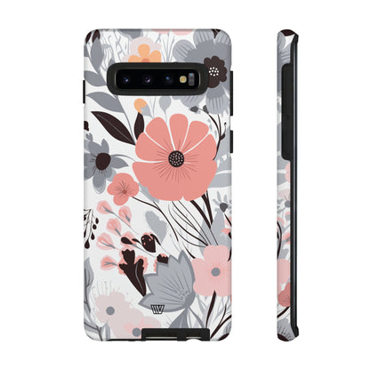 GRAY PASTEL FLOWERS | Tough Phone Case