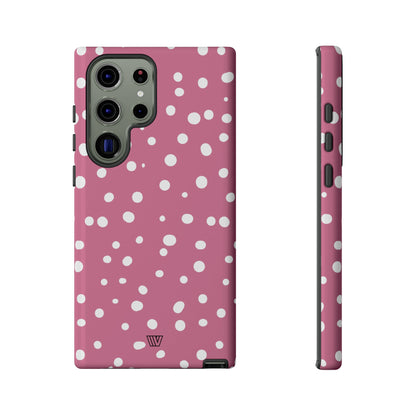 BLUSH RED DOTS | Tough Phone Case