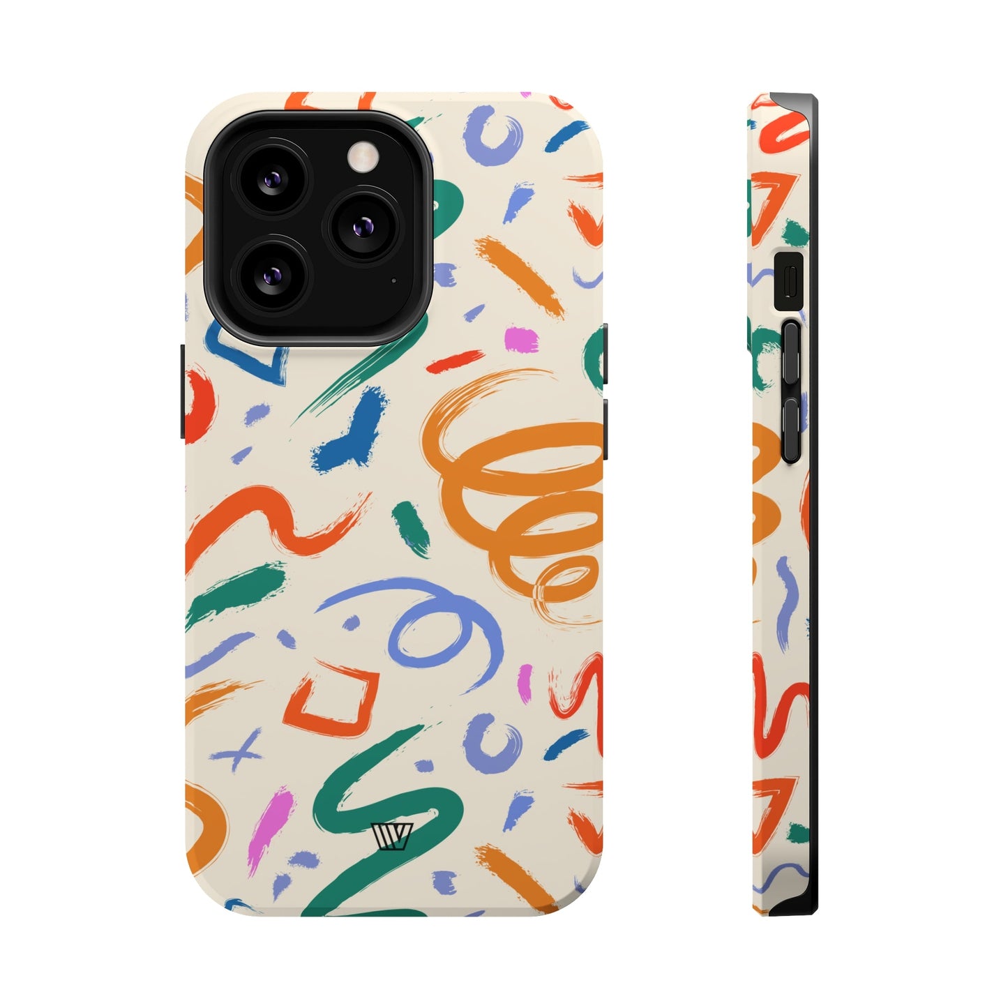 DOODLE PAINT BRUSH STROKES | MagSafe Tough iPhone Case