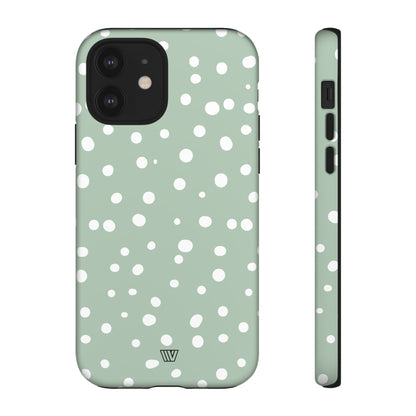 PASTEL GREEN DOTS | Tough Phone Case