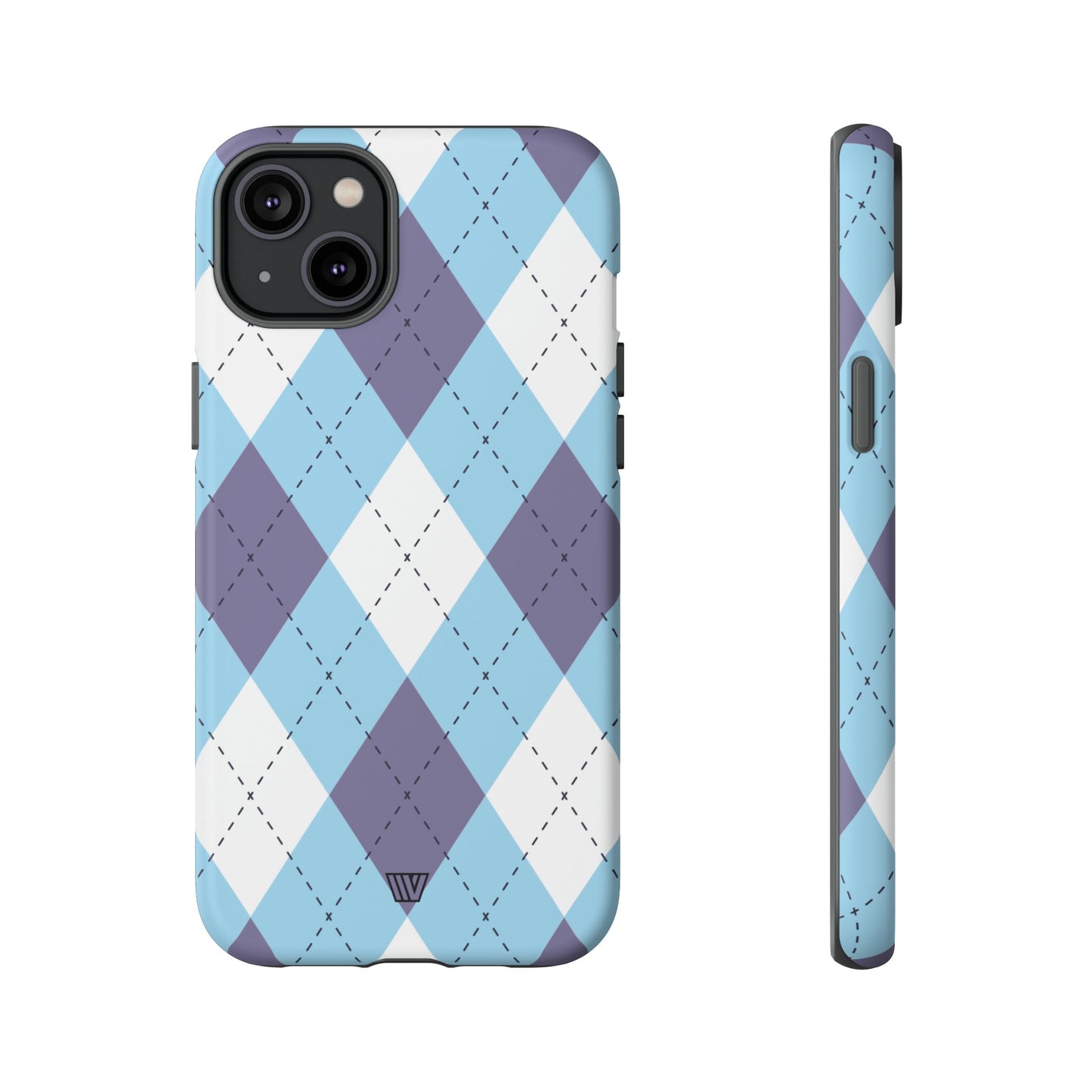 BLUE WHITE PURPLE ARGYLE | Tough Phone Case