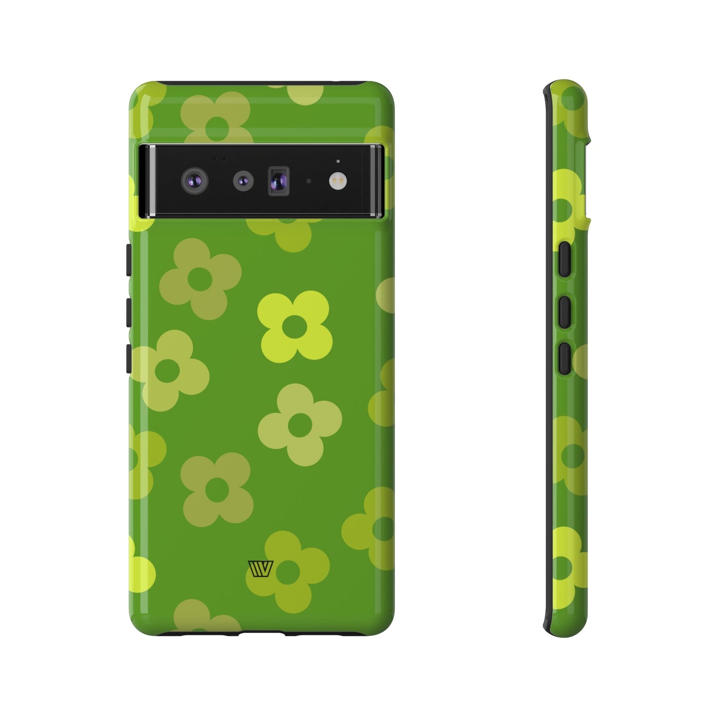 GREEN RETRO FLOWERS | Tough Phone Case