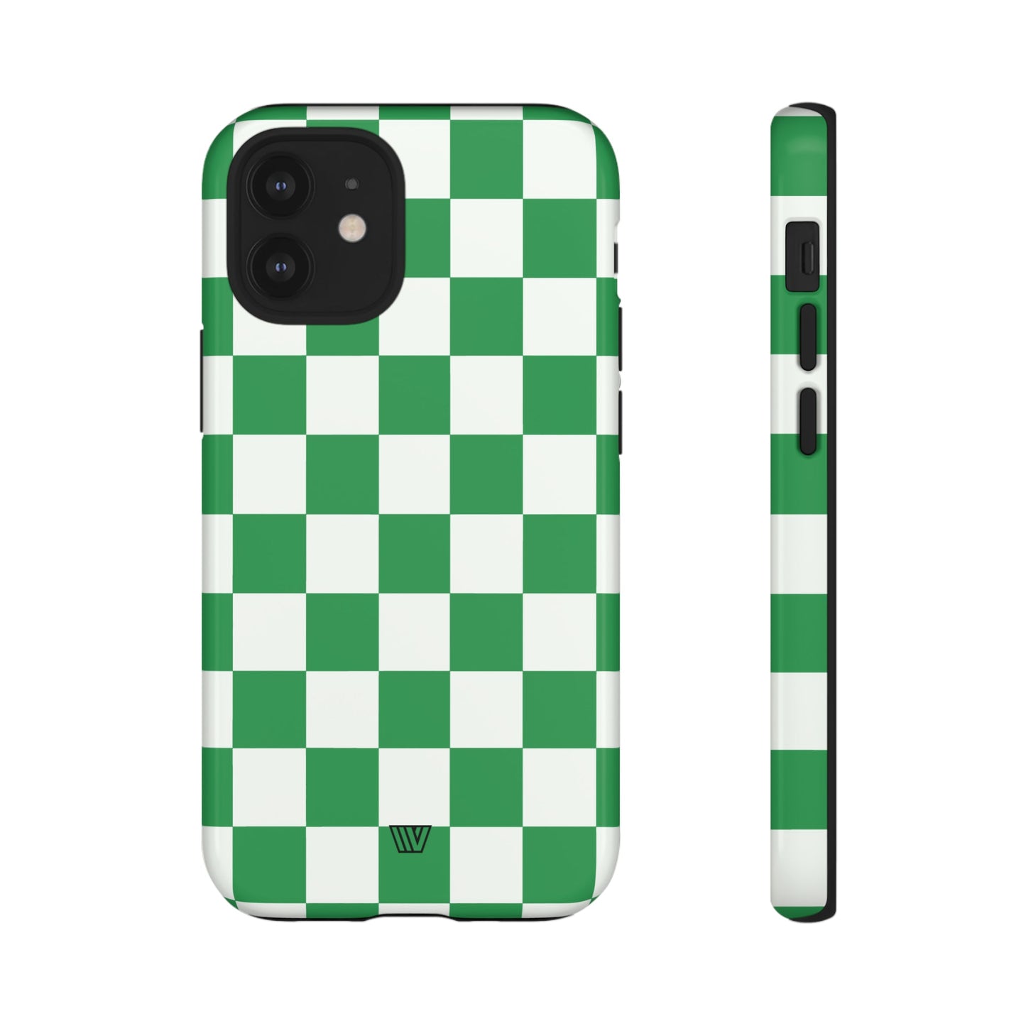 GREEN WHITE CHECKERBOARD | Tough Phone Case