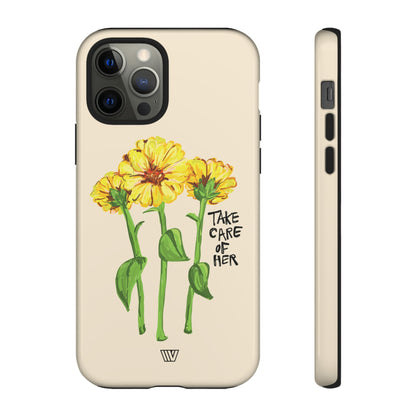 TAKE CARE OF HER | TROVVVE X EARTH FORMATIONS Tough Phone Case