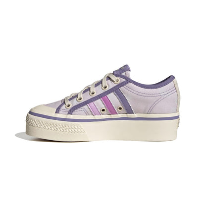 ADIDAS GY7051 NIZZA PLATFORM JR'S (Medium) Pink/Lilac/White Textile Lifestyle Shoes