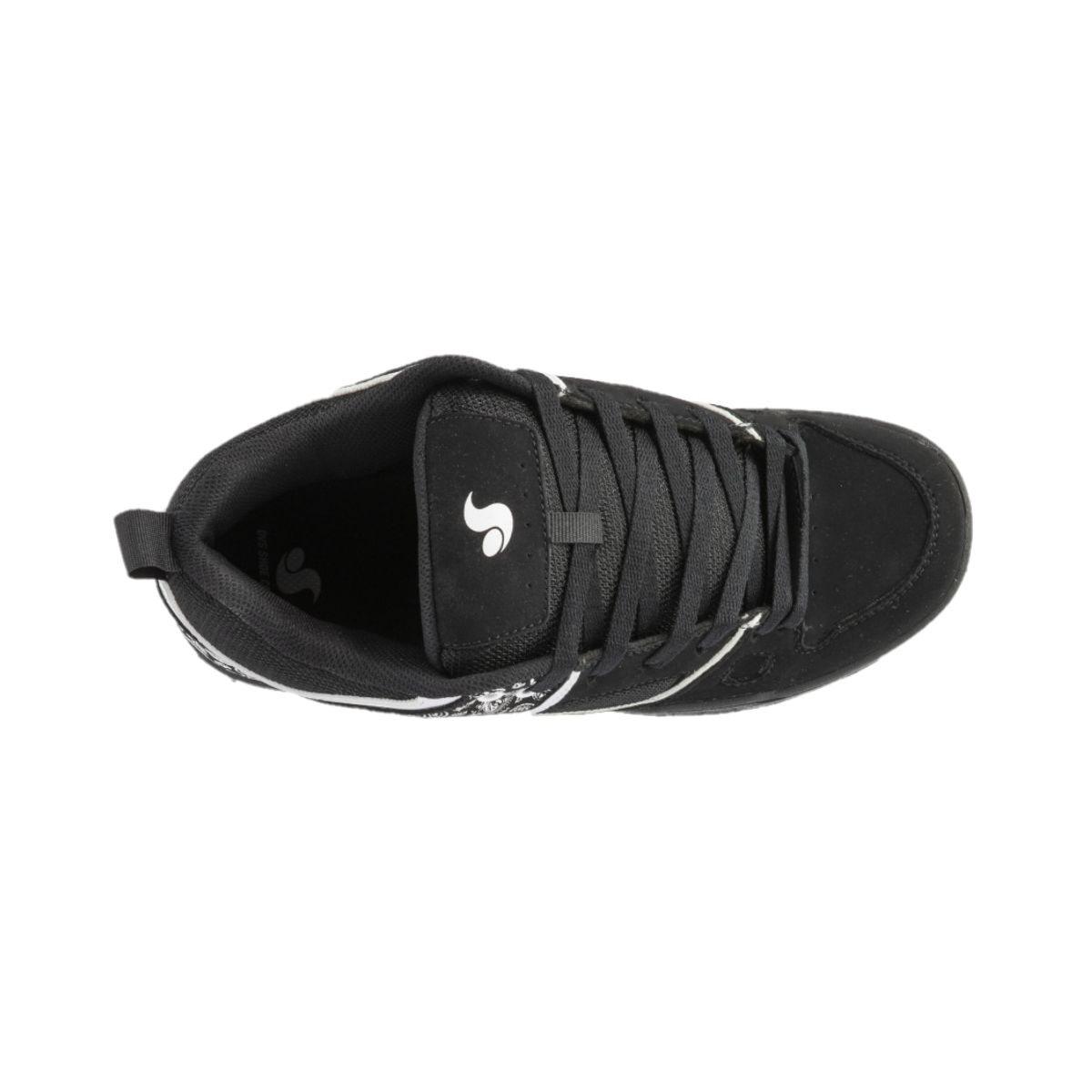 DVS F0000329002 GAMBOL MN'S (Medium) Black/White Leather & Nubuck Skate Shoes