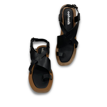 Indiana leather footbed cutout thong sandal