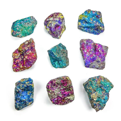 Chalcopyrite Peacock Ore Rough (3 Pcs) Raw Gemstones