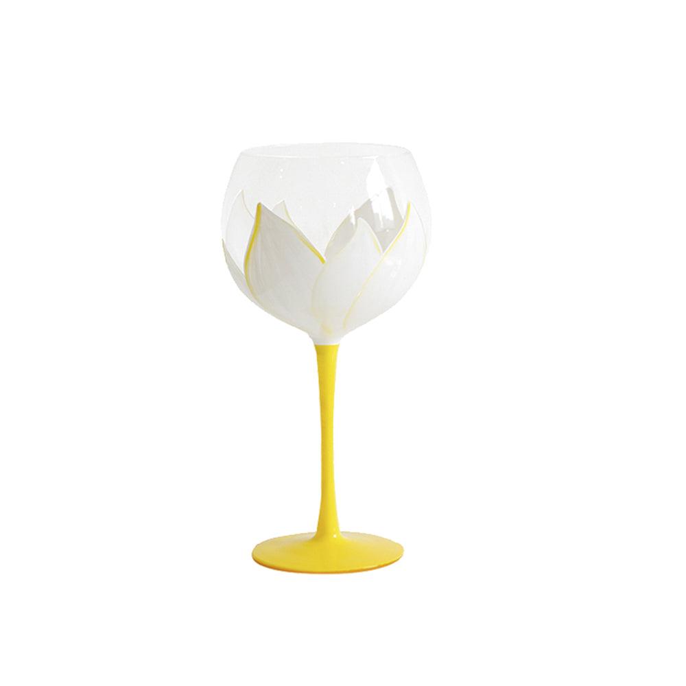 Spring Bloom Hand-Painted Decorative Wine Glasses