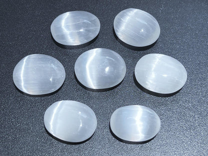 Selenite Crystal Mini Small Palm Stone Orb Carving Wholesale Bulk Gemstone Lot