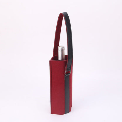 Red Wine Leather Packaging Box Cloth Leather Bag Handbag