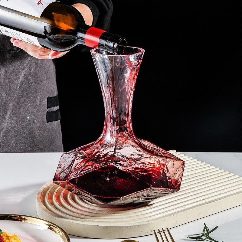 Nordic Cold Pattern Crystal Wine Decanter – Elegant Simplicity for Fine Wine