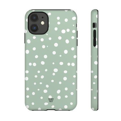 PASTEL GREEN DOTS | Tough Phone Case