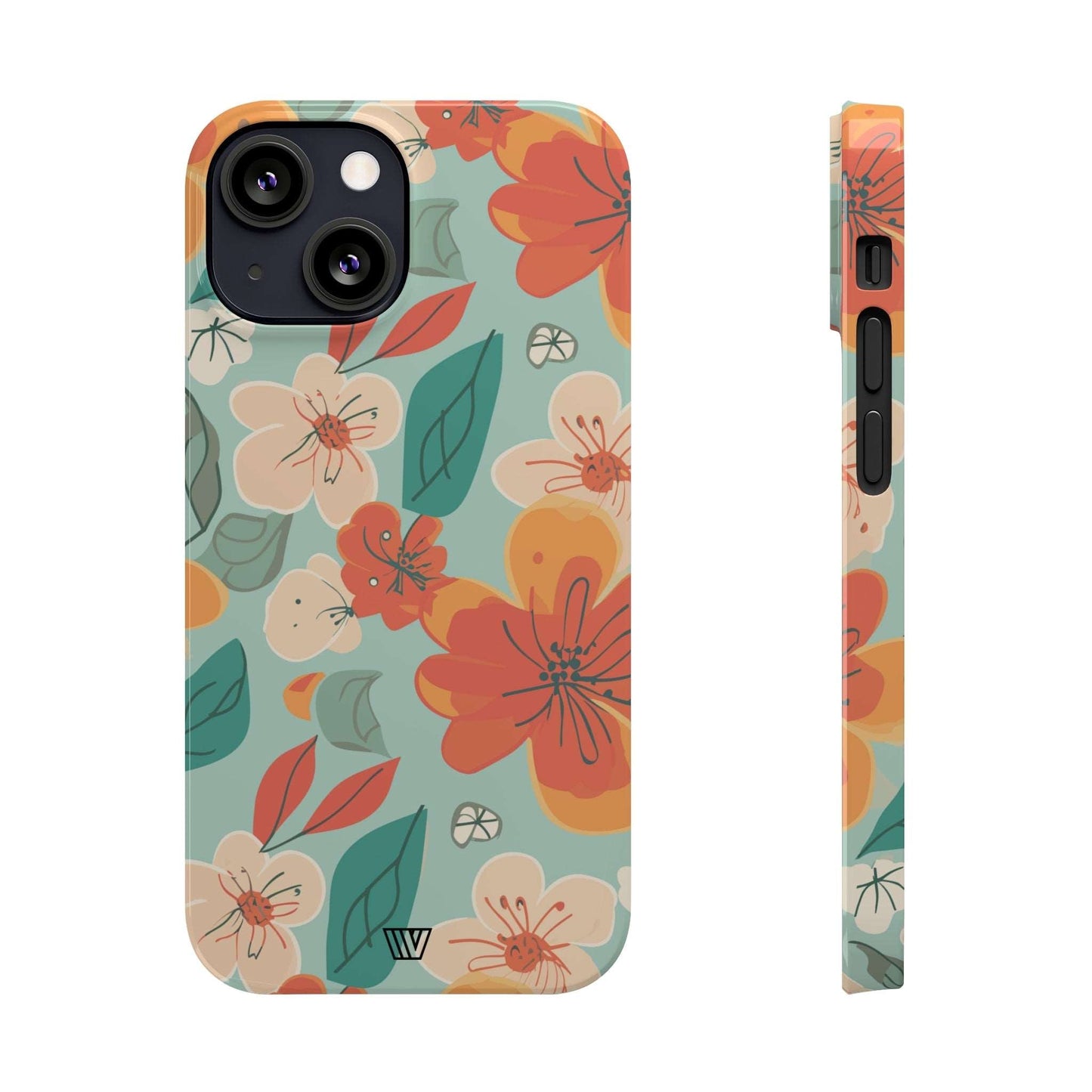 BLOOD ORANGE FLOWERS | Slim iPhone Case