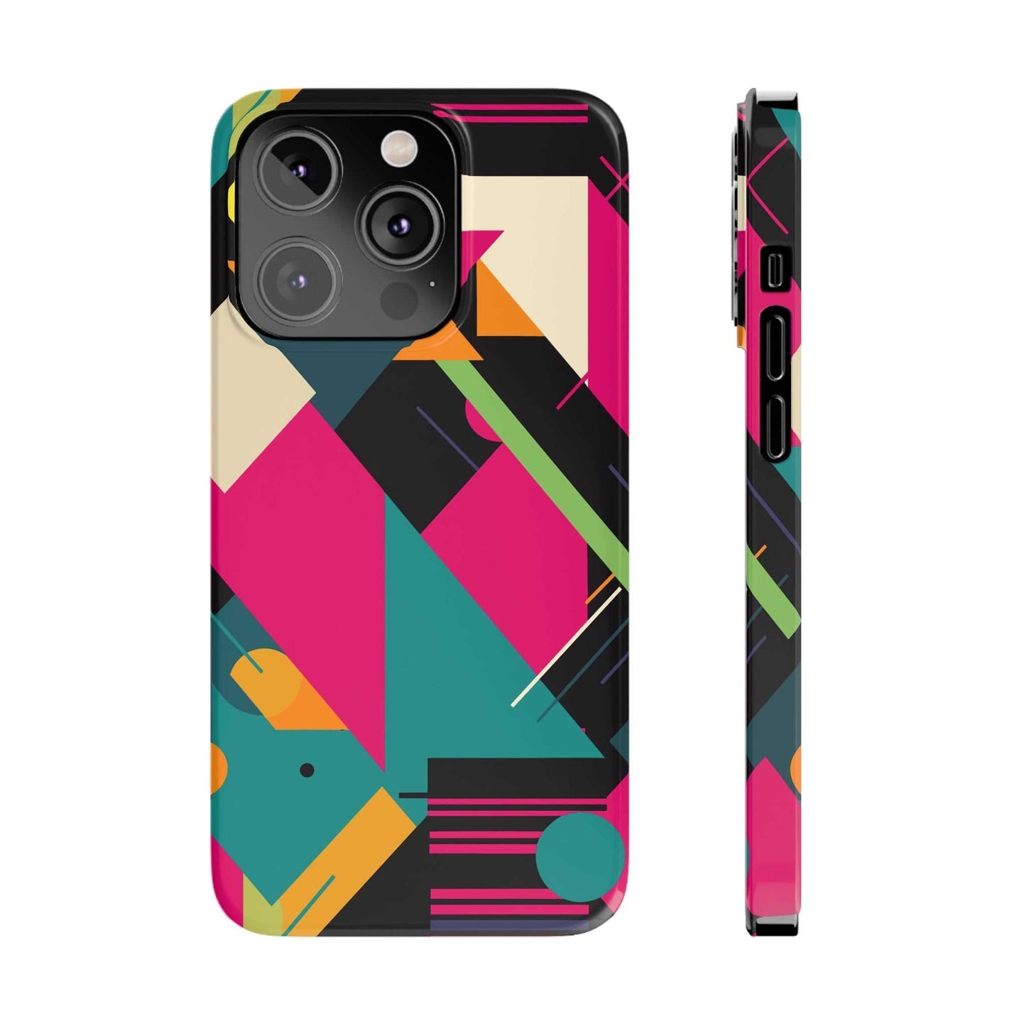 80s / 90s RETRO GEOMETRIC PATTERN | Slim iPhone Case