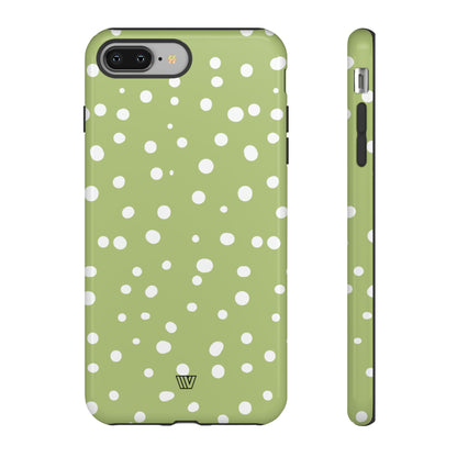 PALE OLIVE DOTS | Tough Phone Case