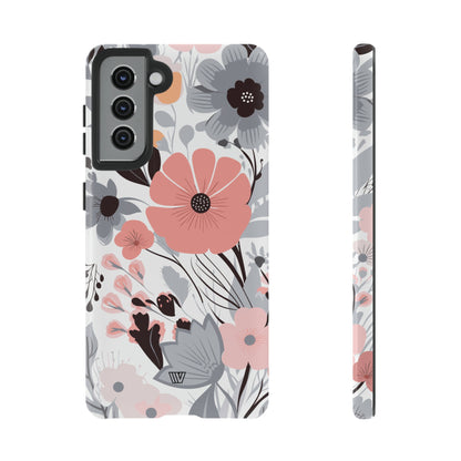 GRAY PASTEL FLOWERS | Tough Phone Case