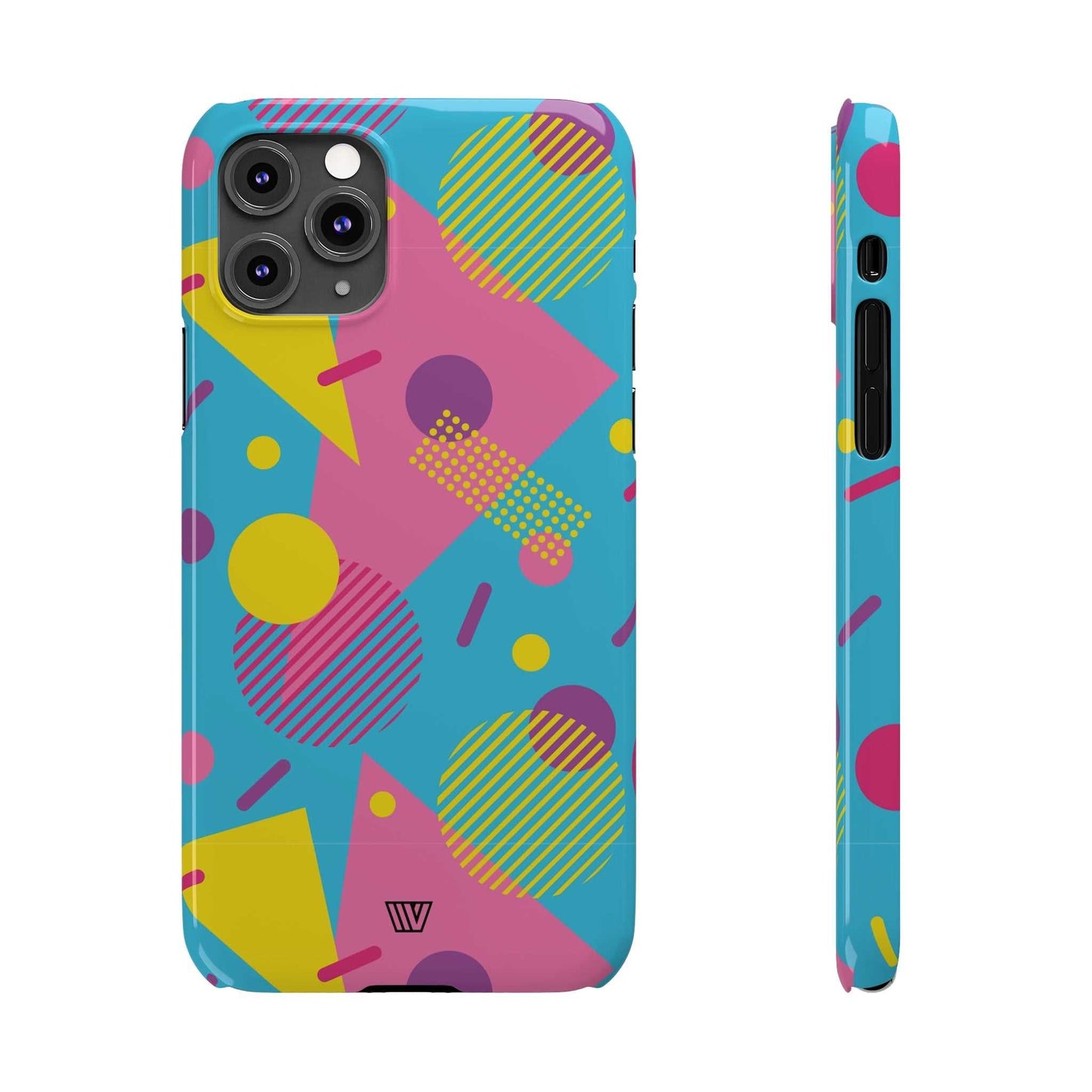 80s / 90s RETO PATTERN LIGHT BLUE | Slim iPhone Case