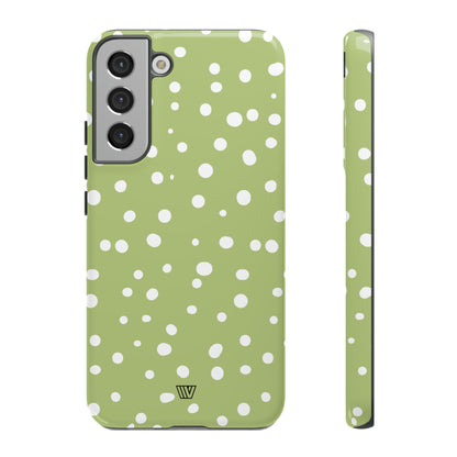 PALE OLIVE DOTS | Tough Phone Case