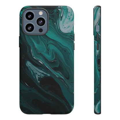 TEAL PAINT SWIRL | Tough Phone Case