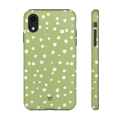 PALE OLIVE DOTS | Tough Phone Case