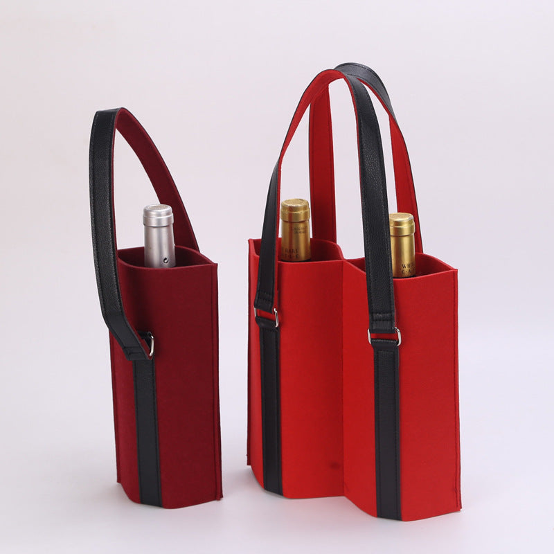 Red Wine Leather Packaging Box Cloth Leather Bag Handbag