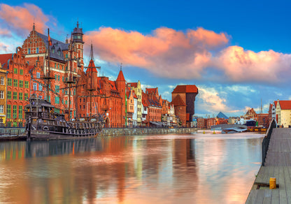 500 Piece Jigsaw Puzzle, Colors of Gdansk, Poland, Historical puzzle, Waterline, Adult Puzzle, Castorland B-53933