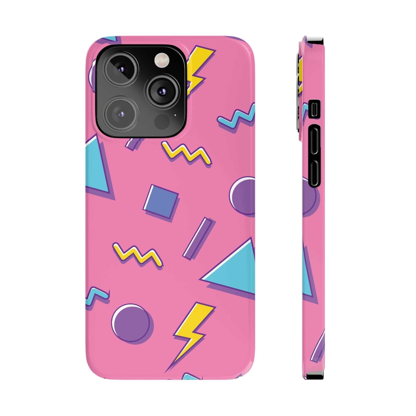 80 /90s PINK RETRO PATTERN | Slim iPhone Case