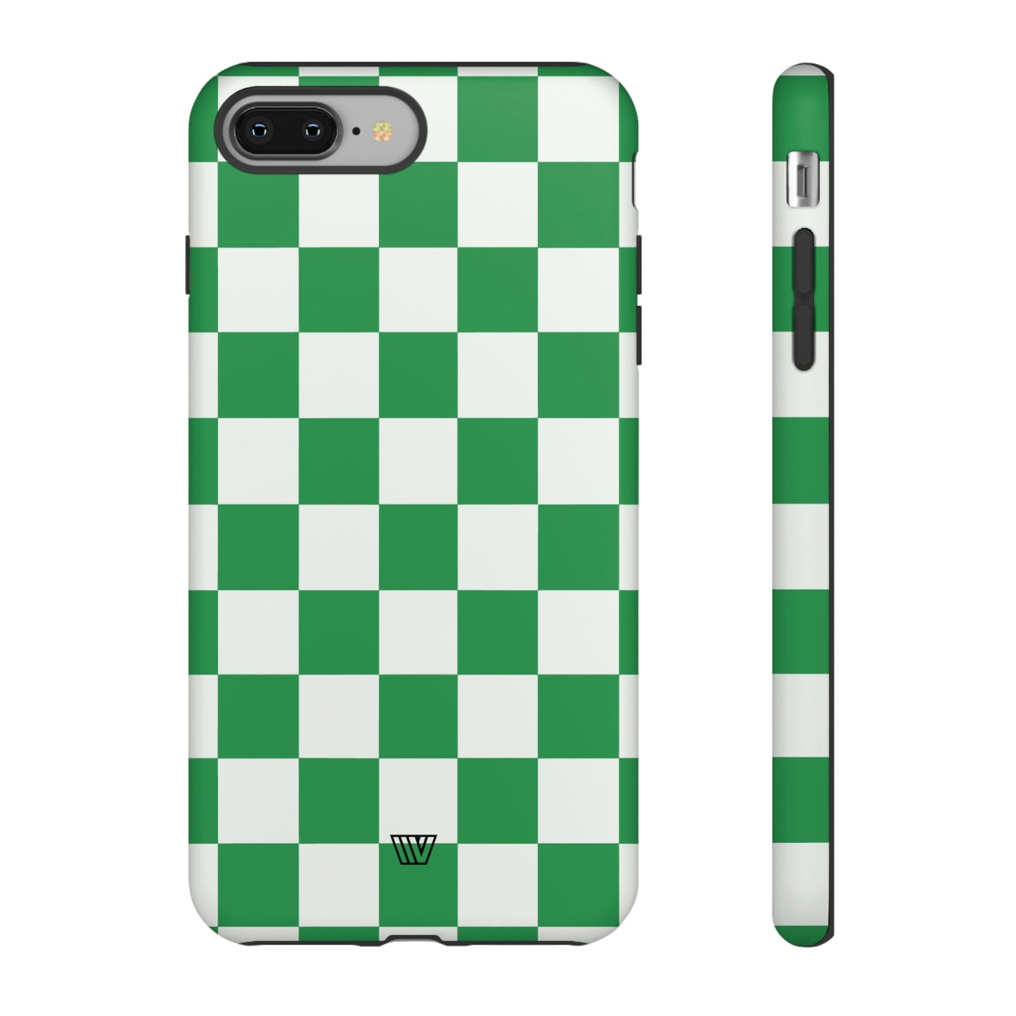 GREEN WHITE CHECKERBOARD | Tough Phone Case