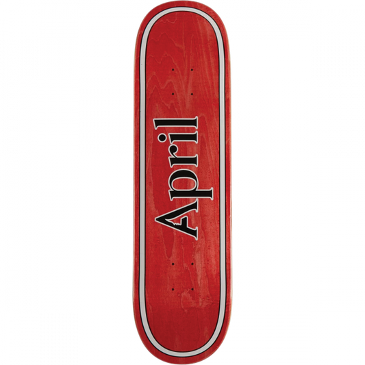 April AP OG Logo Deck Red - 8.38