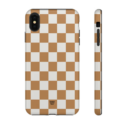 CHESTNUT CHECKERBOARD | Tough Phone Case