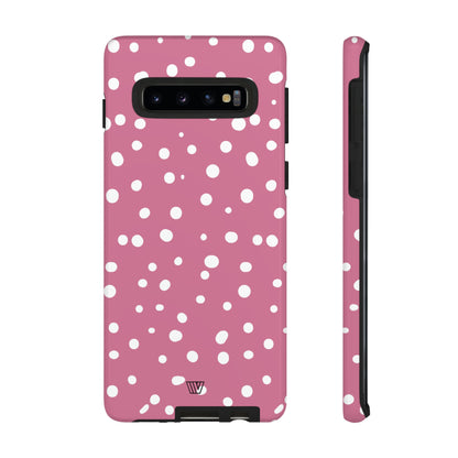 BLUSH RED DOTS | Tough Phone Case