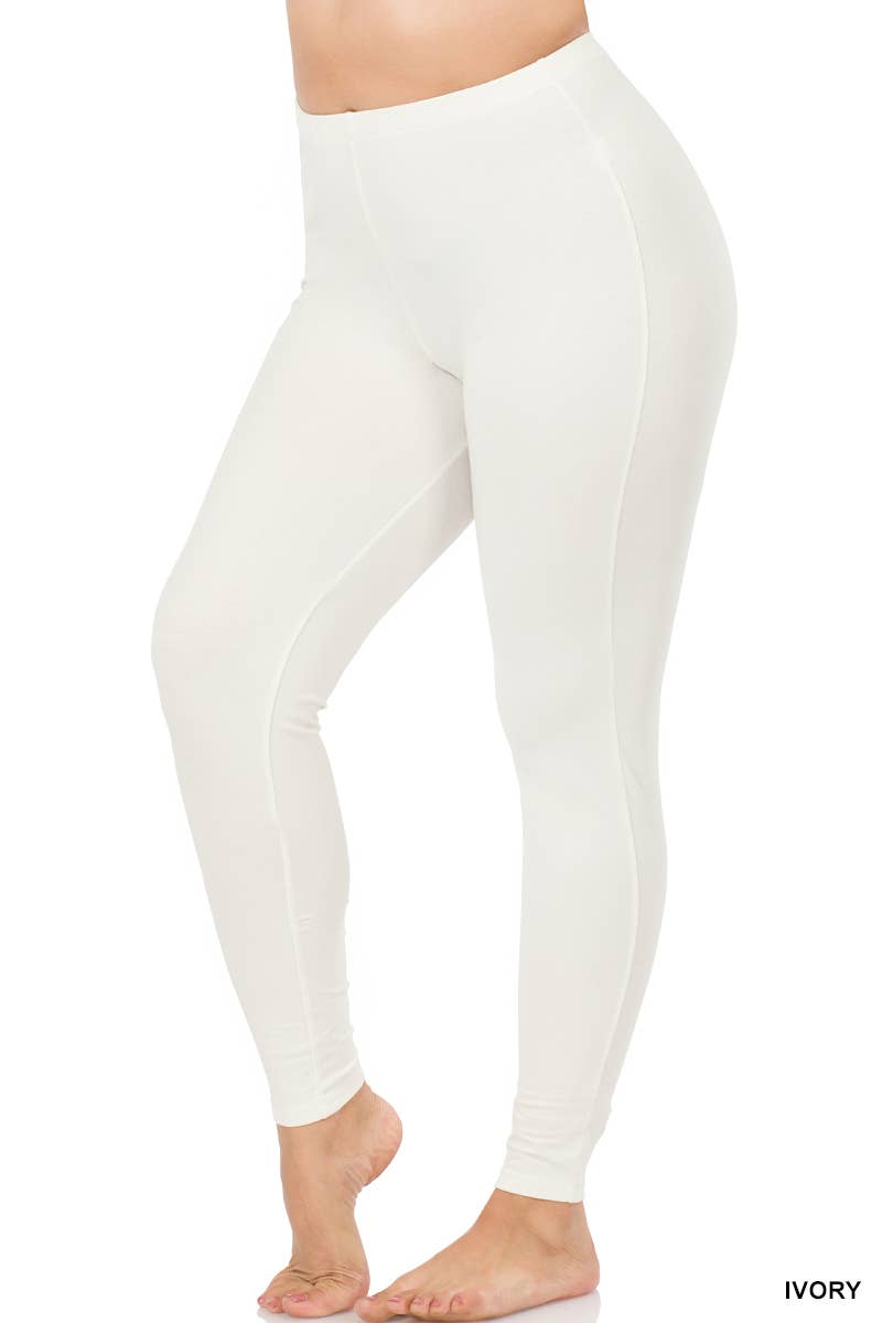 PLUS SIZE BETTER COTTON FULL LENGTH LEGGINGS