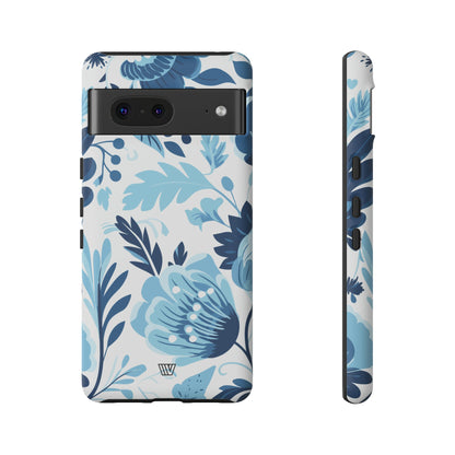 BLUE WHITE FLOWERS | Tough Phone Case