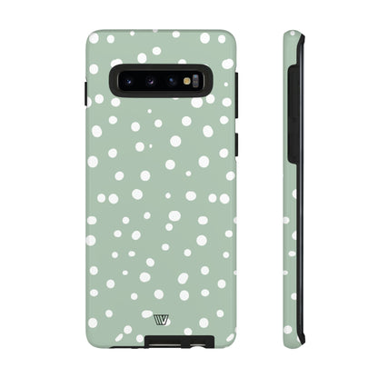 PASTEL GREEN DOTS | Tough Phone Case