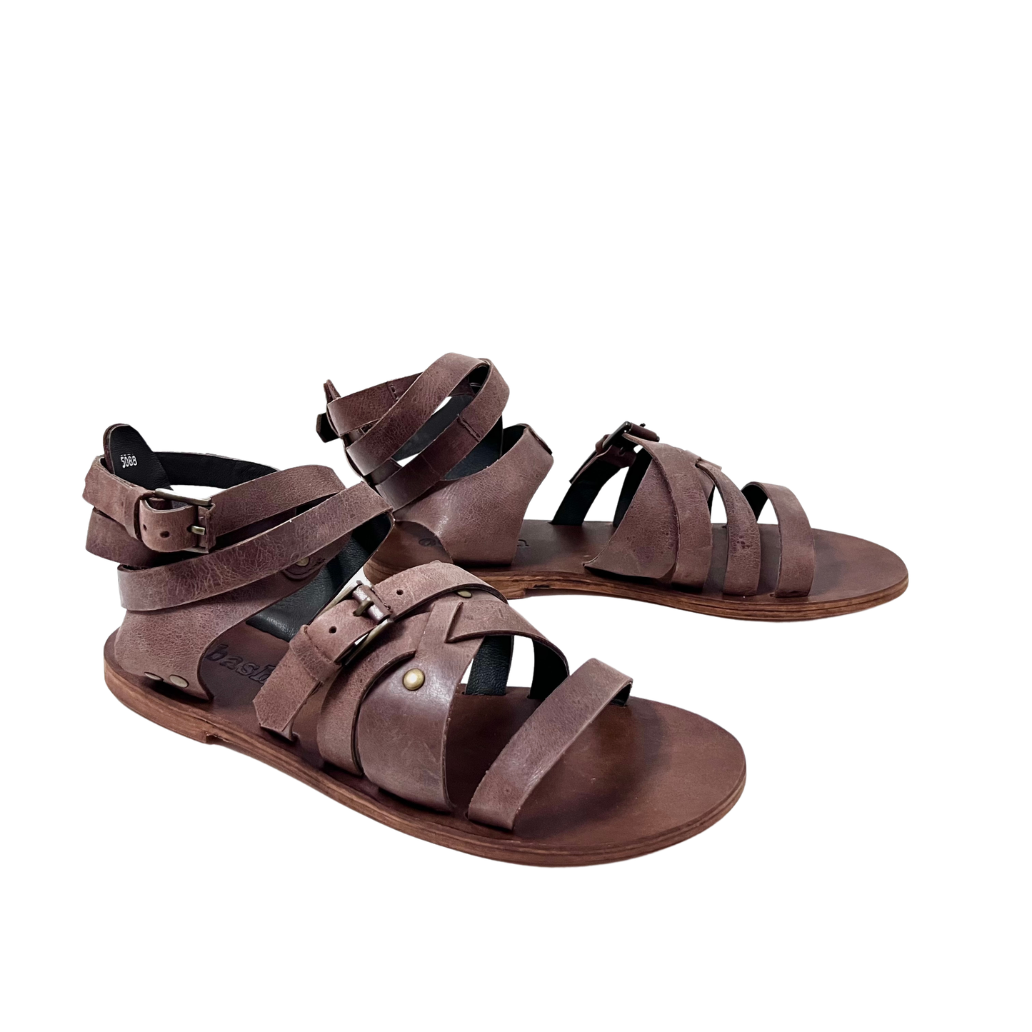 Ariel gladiator brown leather sandal