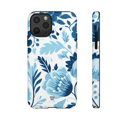 BLUE WHITE FLOWERS | Tough Phone Case