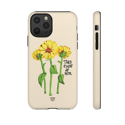 TAKE CARE OF HER | TROVVVE X EARTH FORMATIONS Tough Phone Case